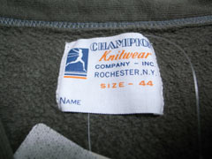 Champion Rochester Collectionのフロッキープリントのカーディガンのタグ