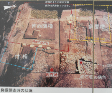02-26名護屋城本丸南西隅櫓跡・発掘調査時の写真