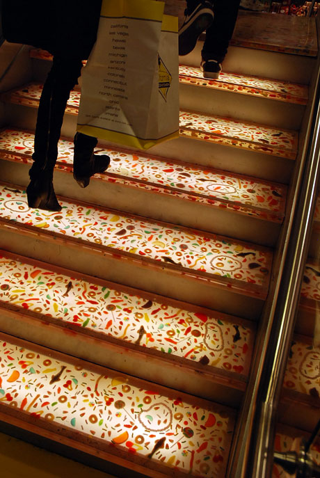 お菓子の階段。