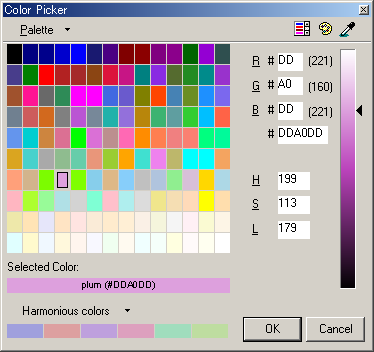 TopStyle color picker