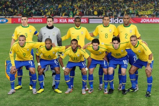 ブラジル代表集合写真vsコートジボワールWC