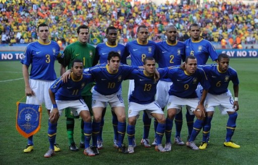 ブラジル代表集合写真vsオランダ代表WC