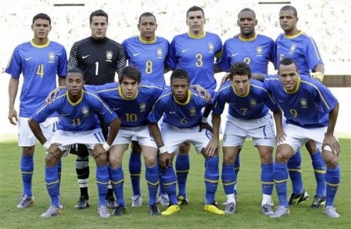 ブラジル代表集合写真vsジンバブエ代表2010年6月2日