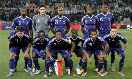フランス代表2010ホームユニフォームvsメキシコ代表20100617