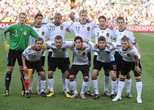 ドイツ代表集合写真vsイングランド代表WC決勝T1回戦