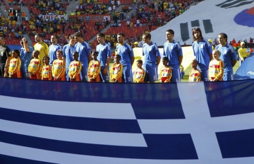 ギリシャ代表2010アウェイユニフォーム集合アンセム