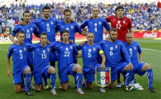 イタリア代表集合写真vsニュージーランド代表WC