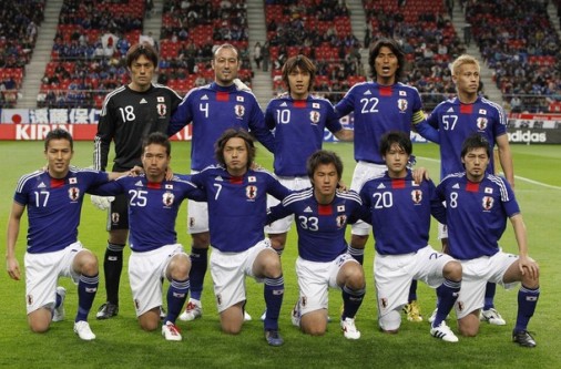 日本代表集合写真vsバーレーン代表2010年3月3日