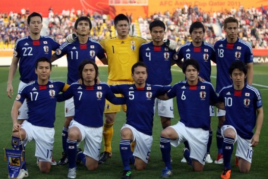日本代表集合写真vsヨルダン代表アジアカップ2011