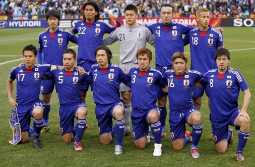 日本代表2010ホームユニフォーム集合写真WC