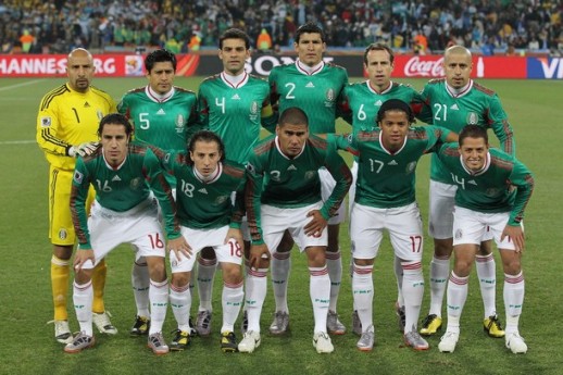 メキシコ代表集合写真vsアルゼンチン代表WC決勝トーナメント1回戦