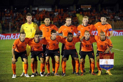 オランダ代表集合写真vsサンマリノ代表ユーロ2012予選