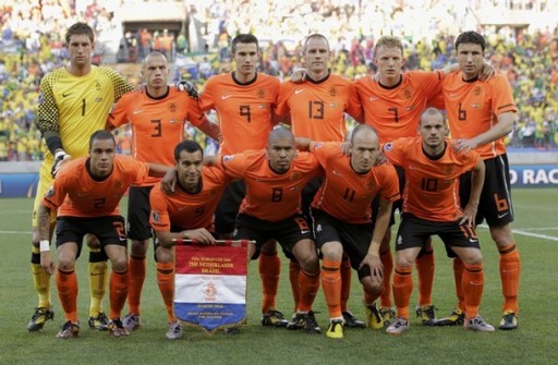 オランダ代表集合写真vsブラジル代表WC準々決勝