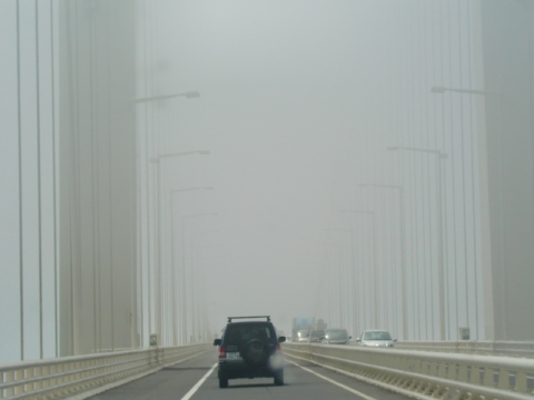 霧の白鳥大橋