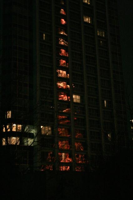 プリンスホテルに映る東京タワー