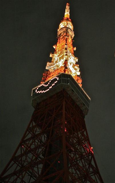 東京タワーの根本のイルミネーション6188