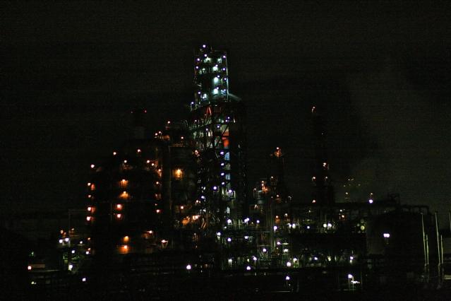 夜の東京湾の工場6673