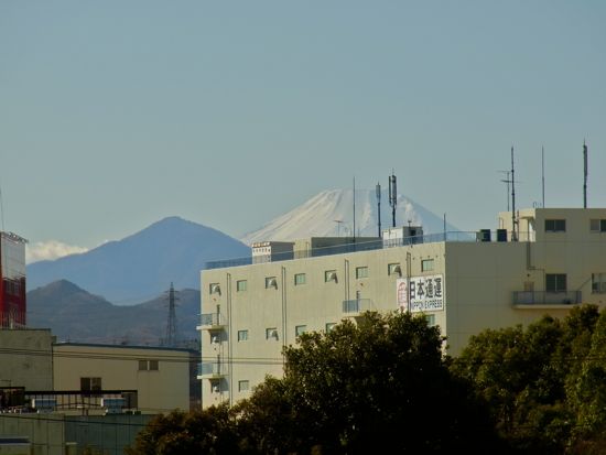 浅川から見た富士山