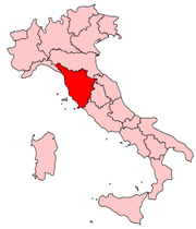 地図Regions Tuscany Map