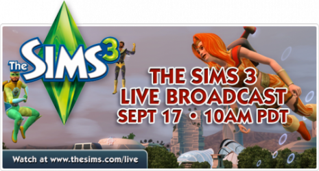 The Sims 3 Live Broadcast - Live on September 17th